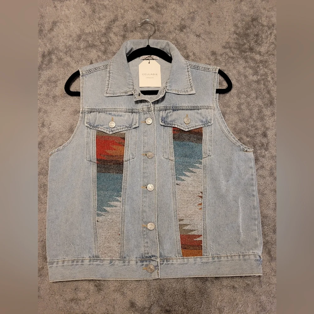 Woman's Cellabie Jean Vest - Picture 1 of 6